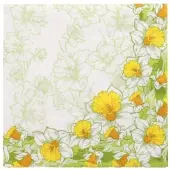 Papstar Servietten, 3-lagig 1/4-Falz 40 cm x 40 cm "Narciso", 8 x 50 Stück 400 Stück