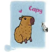 Tinka - Diary Plush Capybara Blue with Lock