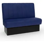 BIG Möbel Bistro Sitzbank Classic | 120 cm | Samtstoff in Blau | Vertikal | Dinerbank