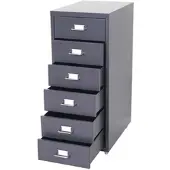 Proregal Rollcontainer Housten 69x28x41cm 6 Schubladen Dunkelgrau