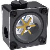 Alphacool 1011889, Schwarz, Blau, Transparent, Gelb, Radiator-Block, Flüssigkeit, Acetal, Nylon, Plextonium, 32,1 mm, 44,5 mm