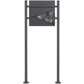 ML-Design ECD Germany Briefkasten Stahl Anthrazit mit Ständer Anthrazit