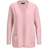 Goldner Strickjacke "Cardigan in langer offener Form" Aufwendig in Form gestrickt