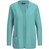 Goldner Strickjacke "Cardigan in langer offener Form" Aufwendig in Form gestrickt