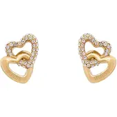 GUESS JUBE06015JWYGT/U Damen-Ohrringe Ohrstecker Herzen Goldfarben