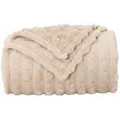 vidaXL Wohndecke Beige 200 x 150 cm 0.75 kg Fleece