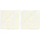Blomus Gästehandtuch Arto Wide Stripes White / Transparent Yellow (30 x 50 cm) (2er Set)