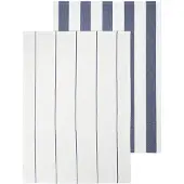 Blomus Geschirrtuch Taulo Streifen White / Mazarine Blue 50 x 70 cm (2er Set)