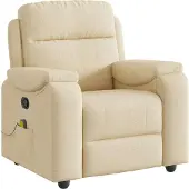 vidaXL Massagesessel Creme Stoff