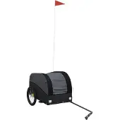 Syfax Fahrradanhänger Schwarz 30 kg Eisen