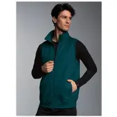 Trigema Steppweste "Weste aus bequemem Sweat-Material", Herren, Gr. L, blau (saphir), 70% Baumwolle, 30% Polyester, Westen Steppweste