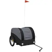 Syfax Fahrradanhänger Schwarz 45 kg Eisen