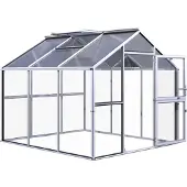 KGT , Gewächshaus "Novum III", pressblank, 8,4 m², 4 mm ESG, 10 mm HKP