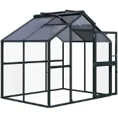 KGT , Aktionsangebot (inkl. 65 Euro Zubehör): Gewächshaus "Novum II", tannengrün, 5,7 m², 4 mm ESG, 10 mm HKP