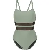 Arena - Women's Mesh Equals Swimsuit Back B - Badeanzug Gr 38 grün