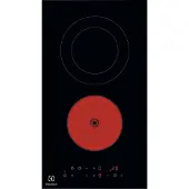 Electrolux LHR3233CK, Schwarz, Integriert, 29 cm, Keramik, Glaskeramik, 2 Zone(n)