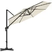 Songmics Sonnenschirm Ø 300 cm UPF 50+ mit Ständer