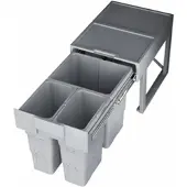 Sotech Abfalltrennsystem WASTEBOY 3-fach (1 x 16L und 2 x 7L) ab 400 mm Türbreite mit Teleskop-Behälter Abfallsammler