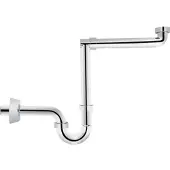 Bonomini Waschtisch-Raumsparsiphon DN32(1 1/4'')x32mm, Kunststoff verchromt