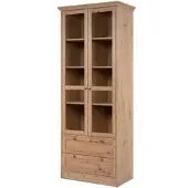 Furn.Design Vitrine Eiche Artisan 80 cm Viel Stauraum Rubik