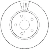 TRW Bremsscheibe DF6986S vorne, belüftet, 1 Stück