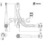 SWAG 33 11 0489 Querlenker Vorne Rechts für CITROËN C5 II Break (RE) C5 II (RC) C5 I (DC) C5 I Break (DE) C5 Kasten/Kombi (DE, RE)