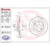 Brembo Bremsscheibe 08.C310.11, hinten, voll, 1 Stück
