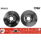 TRW Bremsscheibe DF4233 vorne, belüftet, 1 Stück