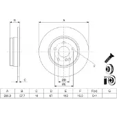 Bosch Bremsscheibe 0 986 479 K26, 1 Stück