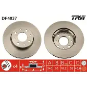 TRW Bremsscheibe DF4037 vorne, belüftet, 1 Stück