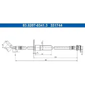 Ate Bremsschlauch 83.8207-0341.3