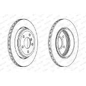 FERODO Bremsscheiben DDF1280C hinten, belüftet, 2 Stück