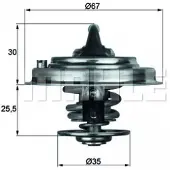 MAHLE ORIGINAL Thermostat, Kühlmittel TX 34 87D