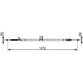 Bosch Handbremsseil Seilzug Feststellbremse für NISSAN JUKE (F15) 1 987 482 630