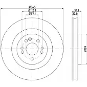 Hella Bremsscheibe PRO 8DD 355 107-221