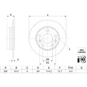 Bosch Bremsscheibe 0 986 479 H61, 1 Stück