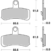Brembo Bremsbeläge Sintermetall VORNE, ABE, 07HD15SA