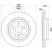 Hella 1x Bremsscheibe [Hersteller-Nr. 8DD355132-901] für Tesla