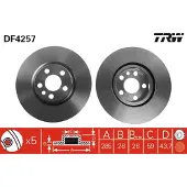TRW Bremsscheibe DF4257 vorne, belüftet, 1 Stück