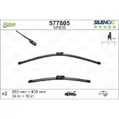 Valeo SILENCIO Scheibenwischer Wischblatt Vorne für SKODA FABIA (NJ3) Rahmenlos