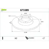 Valeo Bremsscheibe COATED 673389