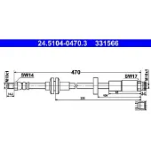 Ate Bremsschlauch 24.5104-0470.3 für Alfa Romeo Giulietta