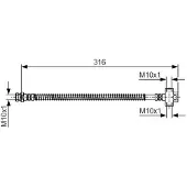 Bosch Bremsschlauch 1 987 481 A65