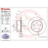 Brembo Bremsscheibe 09.9905.11, vorne, belüftet, 1 Stück