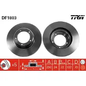 TRW Bremsscheibe DF1803 vorne, belüftet, hochkarbonisiert, 1 Stück