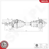 ESEN SKV 40SKV099 Antriebswelle für VW SHARAN (7M8, 7M9, 7M6) Sharan Kastenwagen (7M) für FORD GALAXY (WGR) für SEAT Alhambra (7V8, 7V9)
