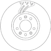 TRW Bremsscheibe DF6977S vorne, belüftet, 1 Stück