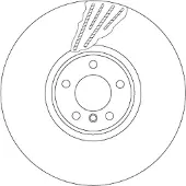 TRW Bremsscheibe DF6618S vorne, belüftet, hochkarbonisiert, 1 Stück