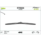 Valeo Wischblatt 700 mm Hybridwischblatt mit Spoiler für u.a. TOYOTA YARIS