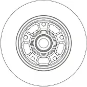 TRW Bremsscheibe SINGLE DF6549BS, 1 Stück
